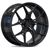 Fabricant de jantes de voiture en alliage forgé, nouvelles jantes à profil profond multi-rayons haute performance, finition noire 100 mm pour Audi, 18-24 pouces