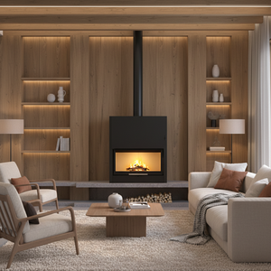 <span class=keywords><strong>Chimenea</strong></span> de <span class=keywords><strong>Doble</strong></span> Horno Directa de Fábrica China, <span class=keywords><strong>Chimenea</strong></span> Vertical Moderna Portátil de Acero para Leña, para Interiores/Hotel - Product Image 1