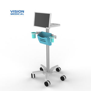 औद्योगिक शैली के लैपटॉप कार्ट कैस्टर मेडिकल ट्रोली महत्वपूर्ण संकेत, स्टैंड वार्ड नर्सिंग और धातु के लिए स्टैंड फर्नीचर - Product Image 2