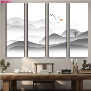 Stampe su Tela Personalizzate di Paesaggi Dorati, Dipinti Astratti Decorativi per Arredamento Casa e Hotel, Arte Murale Personalizzata - Product Image 4