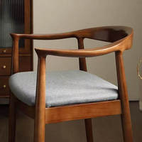 JP Vente en gros Design moderne Fauteuil Kennedy Chaise de salle à manger en bois massif Président Kennedy en bois de frêne pour hôtel Café Restaurant