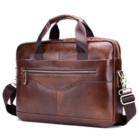FULIYA vente en gros Vintage porte-documents en cuir pour hommes pochette d'ordinateur étanche sac à bandoulière homme d'affaires sac à main porte-documents