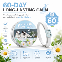 Collier de relaxation pour chat OEM ODM personnalisé, flacon en aluminium étanche 60 jours, apaisant, confortable, aux extraits botaniques naturels pour un calme durable