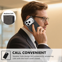 Étui de téléphone portable à succès pour iPhone 17 18 Pro Max, avec porte-cartes et rabat en cuir