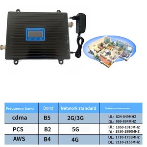 Amplificateur de signal de téléphone portable amélioré FDD 850-1700-1900 MHz, répéteur de réception modèle B5B4B2 850-1700-1900 MHz Sig - Product Image 4