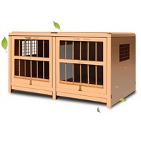 Cage de reproduction et de ménage pour pigeons, en plastique rectangulaire, taille moyenne, toutes saisons, avec nichoir combiné pour l'accouplement et la reproduction domestique.