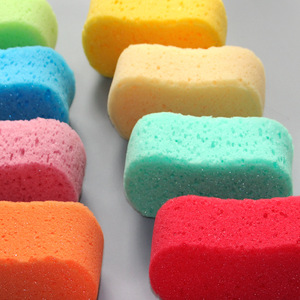 Bath Sponge Rectangle 14.5x8.5x5.5cm Multi Color For Bathing And Exfoliating - Product Image 1