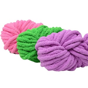 <strong>Wholesale</strong> 100% Polyester <strong>Yarn</strong> Giant Super <strong>Chunky</strong> Chenille <strong>Yarn</strong> for Hand Crochet Knitting <strong>Blanket</strong> - Product Image 2