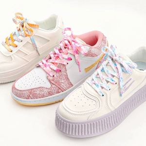 Lacets plats épais personnalisés de couleur blanche, lacets de chaussures imprimés en polyester colorés pour baskets - Product Image 3