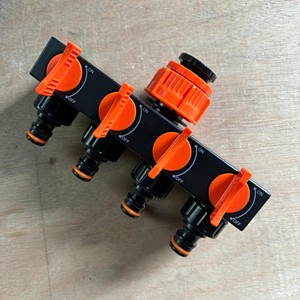 ChenMei ABS 1/2" 3/4" 1" Pembagi Keran Selang Taman 4 Arah dengan Katup - Product Image 6