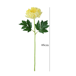 Chrysanthème Artificiel Doré à Tige Unique, Grande <span class=keywords><strong>Fleur</strong></span> Artificielle à Mille Feuilles <span class=keywords><strong>pour</strong></span> Décoration Extérieure et Aménagement Paysager - Product Image 4