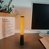 Lampe de table LED sans fil rechargeable moderne 5W avec effet de flamme de bougie pour chambre à coucher, patio et restaurant, éclairage d'ambiance
