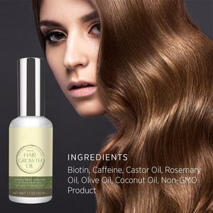 Label เอกชน100% บริสุทธิ์ธรรมชาติอินทรีย์ผมร่วงหนาอีกต่อไปการเจริญเติบโตของเส้นผมน้ำมันที่มีคาเฟอีนและไบโอติน - Product Image 5