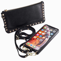 Étui de téléphone en cuir véritable de haute qualité avec porte-cartes pour XS Max, sangle réglable, fabricant, vente en gros