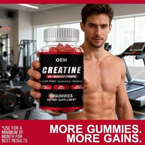 Gomitas de Proteína de 5000mg con Sabor a Fresa, Creatina Monohidratada, Suplemento Pre-Entrenamiento para Adultos, Venta al Por Mayor - Product Image 2