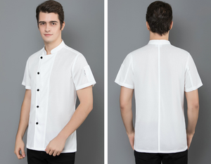 Vêtements de chef de cuisine à manches courtes pour hôtel-bar de sushi japonais, pour serveur, veste de cuisine uniforme pour restaurant, polyester - Product Image 5