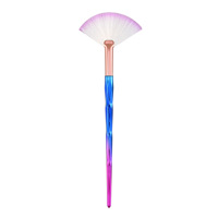 Pinceau de maquillage en forme d'éventail pour la vente en gros aux fabricants, personnalisable, pinceau à poudre, pinceau de maquillage rouge séchant au soleil