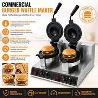 Machine à gaufres et burgers commerciale à double commande de température, dernier design 2026, pour café, snack-bar, cuisine, usage commercial