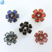 Penutup Kancing Bunga Resin Putih Buatan Tangan untuk Wanita, Dapat Dilepas, Tanpa Jahit, Klip Kancing Permata untuk Kemeja, Manset, Jas