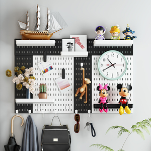 Portaoggetti personalizzabili a doppio livello per vassoi da parete Design esclusivo salvaspazio portaoggetti a singolo livello Organizer in piedi - Product Image 5