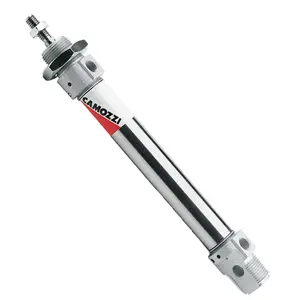 Camozzi 24N2A25A080V-25mm Bore, 80mm Stroke, Doble efecto, Serie 24 Mini cilindros magnéticos