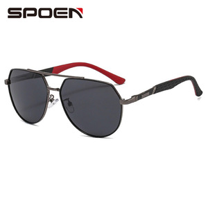 SPOEN Gafas de sol polarizadas para hombre, rectangulares, con montura completa, UV400, para conducir, a la moda - Product Image 4