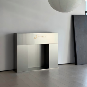 Cheminée en acier inoxydable finition miroir EX989 pour décoration intérieure de luxe - Product Image 1