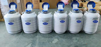 Conteneur d'azote liquide 35L YDS-35-80 avec 6 canisters de 276 mm pour le stockage du sperme animal