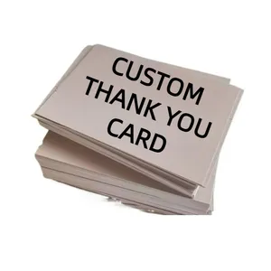 بطاقة ورقية بطبعة شعار مخصصة بطاقة ملاحظات شكرًا للأعمال التجارية الصغيرة بطاقات للتسوق قابلة لإعادة التدوير