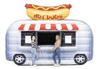 Camion gonflable portatif de hot-dogs de cabine de chariot de nourriture de promotion commerciale camion gonflable Van camion gonflable de nourriture pour la publicité