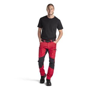 กางเกงทำงาน7330509498248 blaklader กางเกงขายาวผ้ายืดสีแดง/ดำ - Product Image 3