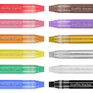 Marqueurs à peinture <span class=keywords><strong>acrylique</strong></span>, pointe en <span class=keywords><strong>feutre</strong></span> géant de 15mm, stylos à peinture imperméables et permanents pour le marquage, les enseignes, la calligraphie - Product Image 2