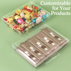 Boîte à <span class=keywords><strong>chocolat</strong></span> en plastique personnalisée YUZMEI, boîte à dessert, boîte à bonbons, boîte à truffes, boîte cadeau pour la Saint-Valentin, boîte cadeau pour la fête des mères - Product Image 4