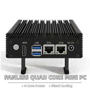 มินิพีซีพกพาไร้พัดลมรุ่นใหม่ N2930 Intel Celeron Quad Core DDR3L 2 RJ45 2 RS232 อุตสาหกรรม NUC แรม 4GB SSD 256GB - Product Image 2