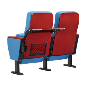 Silla de Auditorio Masao Azul Metálica con Respaldo Alto y Tablero de Escritura, Muebles para Teatro - Product Image 3