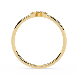 Anillo Solitario con Diamante Cultivado en Laboratorio, Corte Redondo, con Hombros en Forma de Catedral - Product Image 5