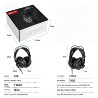 Casque de monitoring de studio haut de gamme pour ingénieur du son professionnel, certifié BSCI, avec annulation active du bruit (ANC) et câble de 2m, idéal pour le gaming.