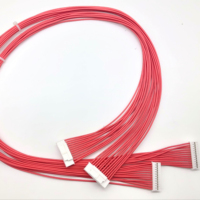 طقم أسلاك حمراء 24AWG موصل 12 دبابيس للإلكترونيات PCBA وأسلاك الكمبيوتر