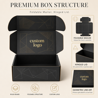 Boîte cadeau Gotop écologique noire mate avec couvercle à motifs géométriques et impression LUXE or métallisé pour ensemble de casquettes de baseball