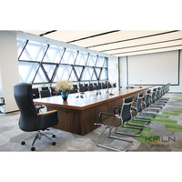 Table de conférence verte moderne de haute qualité, durable et personnalisable pour usage de bureau, prix d'usine