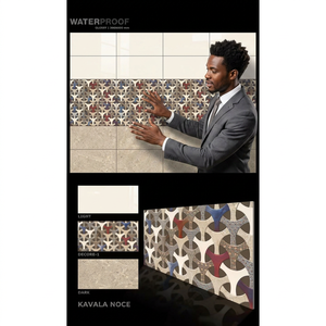 Attractive 3D Inkjet <b>Printed</b> Ceramic Wall Tiles 300x600mm Glazed Digital Glossy Finish Firebrick Outdoor Interior Building Walls - Product Image 1