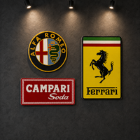 Enseigne lumineuse LED personnalisée en lettres canal 3D rétroéclairées, logo de voiture en métal, décoration murale pour garage, salle d'exposition, café, bar