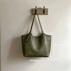 Bolsos de Mano Grandes para Mujer, de PU, Estilo Vintage, con Cierre de Cremallera, para Compras o Trabajo, Casuales y Sencillos - Product Image 1