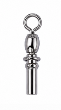 Connecteur de pêche <span class=keywords><strong>triple</strong></span> MF <span class=keywords><strong>avec</strong></span> clip, émerillons à sertir à double roulement en T pour ligne croisée, 3 voies - Product Image 3
