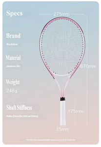 Racchetta da <span class=keywords><strong>Tennis</strong></span> Professionale per Giovani/Adulti in Lega di Alluminio e Nylon, Set per Giocatore Singolo - Product Image 3