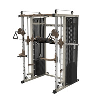 Machine Smith multifonctionnelle commerciale, rack à squats, rack de musculation avec pile de poids 3*80KG, marque XINRUI, modèle SM014E
