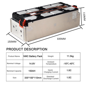 โมดูลแบตเตอรี่รถยนต์ไฟฟ้า 4s1p 6s1p 12s1p 150ah 174ah 100ah 139ah 114ah 130ah 37ah ชุดแบตเตอรี่ลิเธียมไอออน NMC สำหรับรถยนต์ไฟฟ้า - Product Image 2