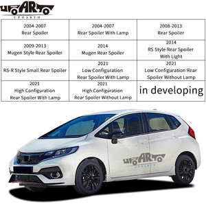 อุปกรณ์ตกแต่งภายนอกประกอบด้วยสปอยเลอร์หลังคาท้ายรถสำหรับ Honda Fit <span class=keywords><strong>Jazz</strong></span> - Product Image 2