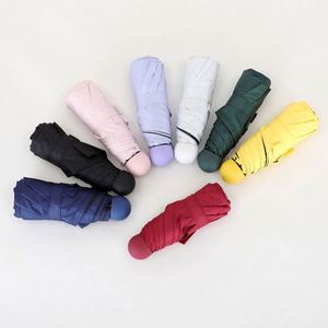 Mini 5-<b>Fold</b> Portable Umbrella with Alloy Ribs Custom Logo Dual-Use Sun & Rain UV Protection Customizable Color - Product Image 6
