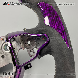 Volante Deportivo de Fibra de Carbono Personalizado en Color Morado para Hyundai N Elantra N I30N I20N N-line 2018-2026 - Product Image 4